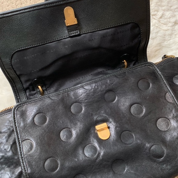 Marc by Marc Jacobs Black Polka Dot Embossed Bag - Picture 3 of 3